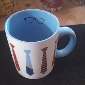 Blue and White Mug with Tie Design (Secret Celebrity)